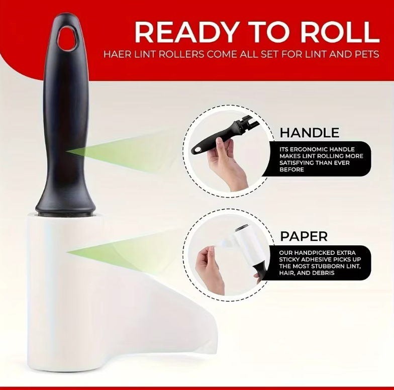 Reusable lint roller for pet hair