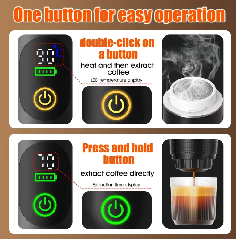 Portable Espresso Machine With Digital Display