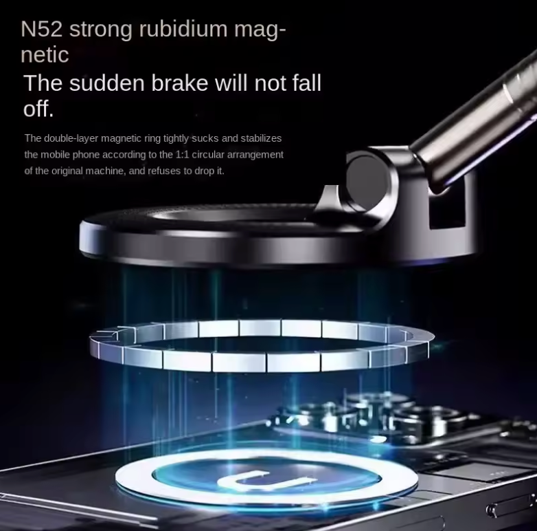 Strong magnetic phone holder, foldable, MagSafe design